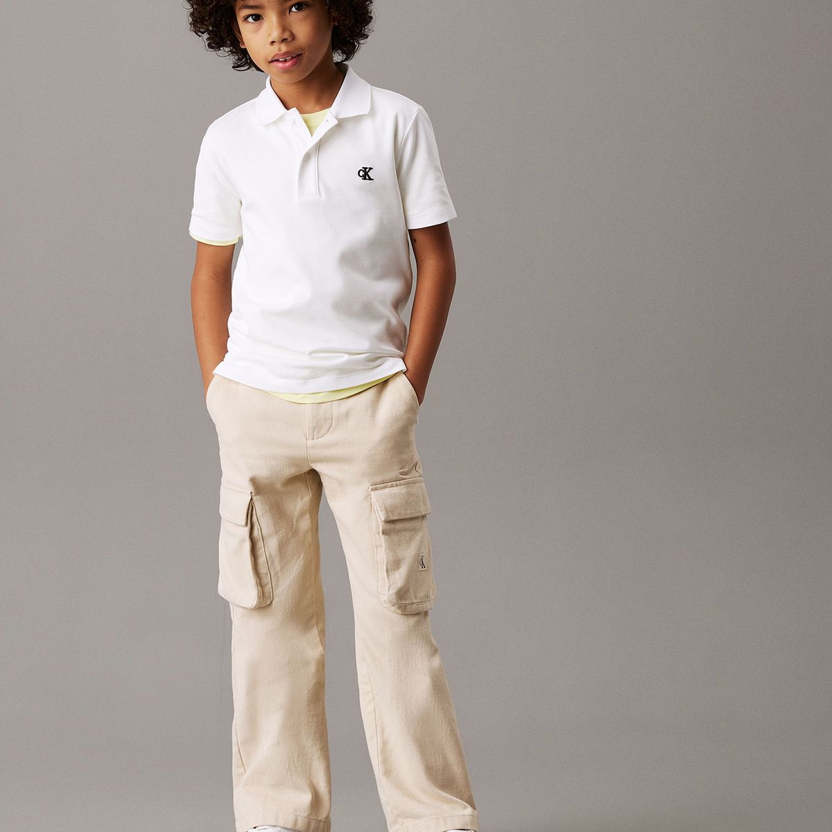 CALVIN KLEIN - Polo Niño Essential Blanco Calvin Klein