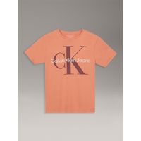 Polera Niño Classic Con Monograma Para Niño Naranja