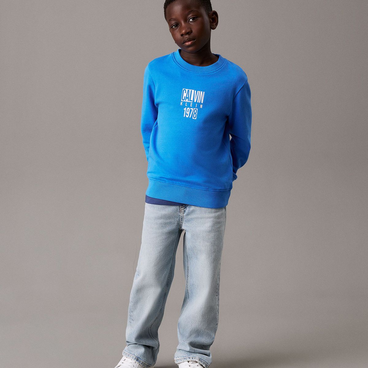 CALVIN KLEIN - Polerón Niño Good Level Graphic Azul Calvin Klein