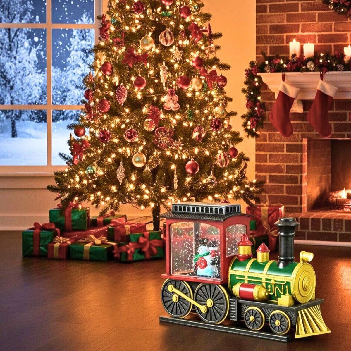 WAKESHOME - Trencito Con Luces Para El Árbol De Pascua