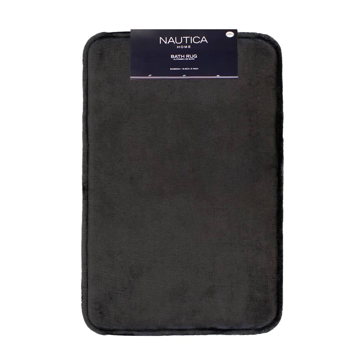 NAUTICA - Alfombra de Baño Nautica Home flannel 50x80cm absorbente gris oscuro