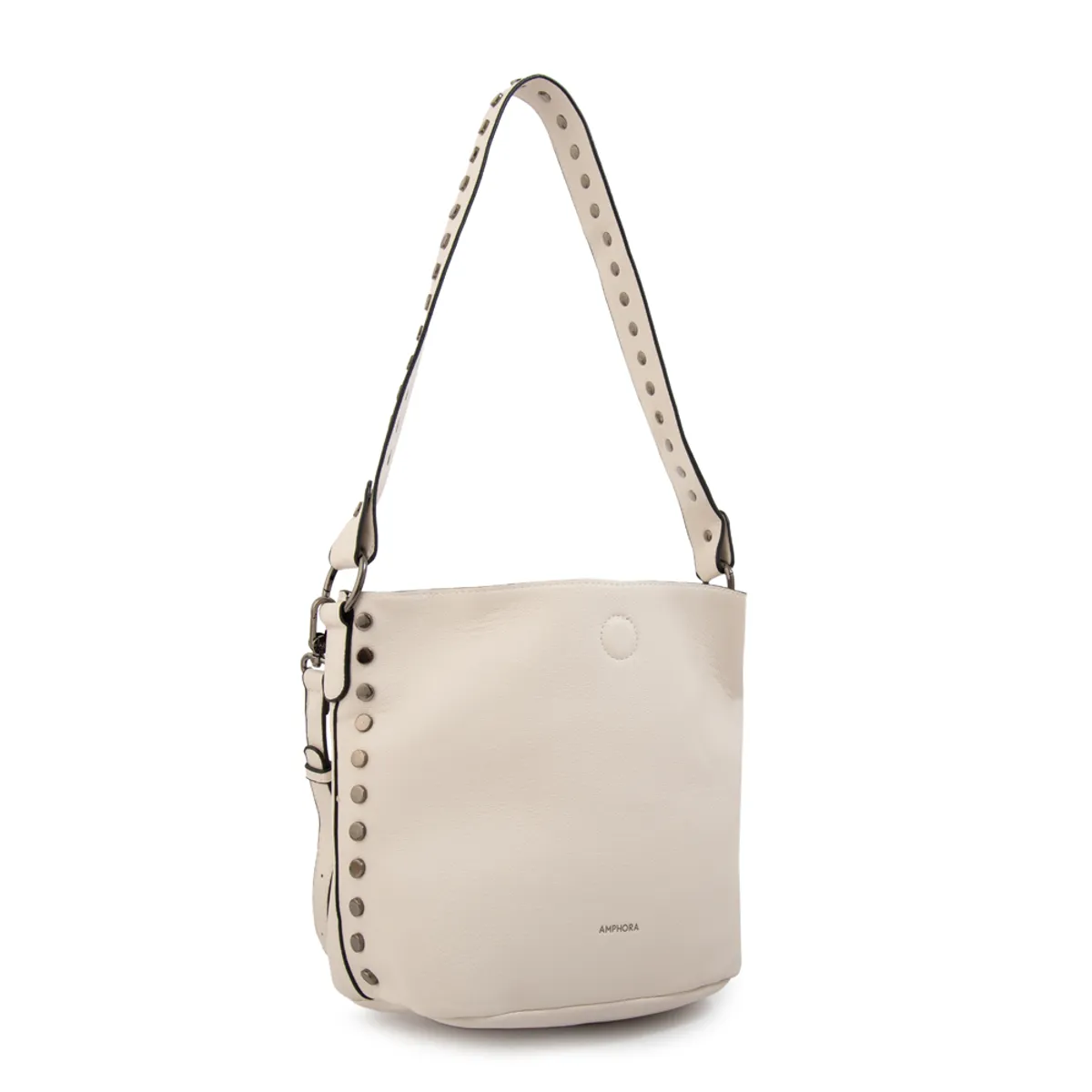 AMPHORA - Cartera bandolera eloisse mediana blanco crudo