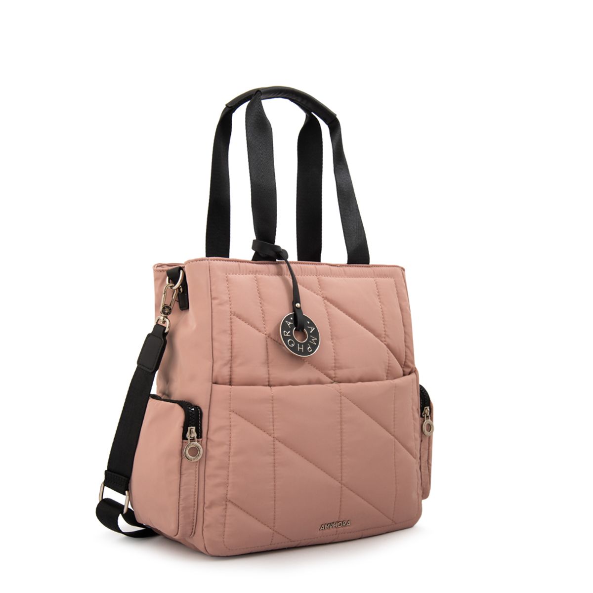 AMPHORA - Cartera tote alexandra grande rosa viejo