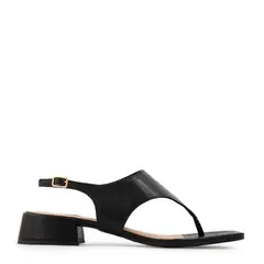 AMPHORA - Sandalia amalfi cuero negro