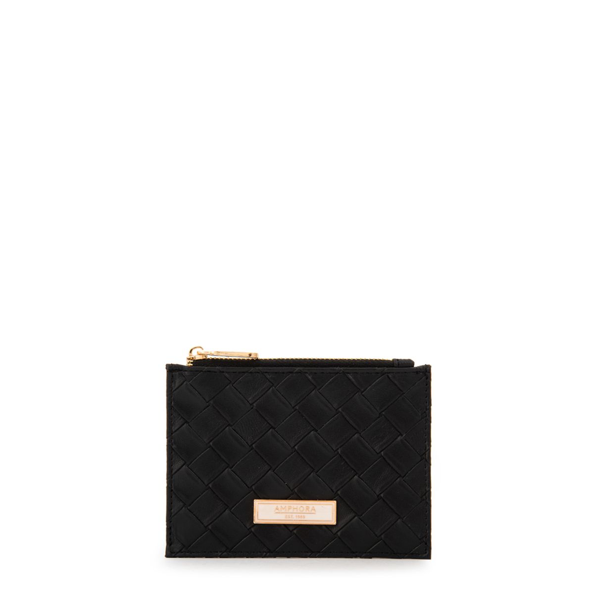 AMPHORA - Monedero tarjetero paxi pequeña negro