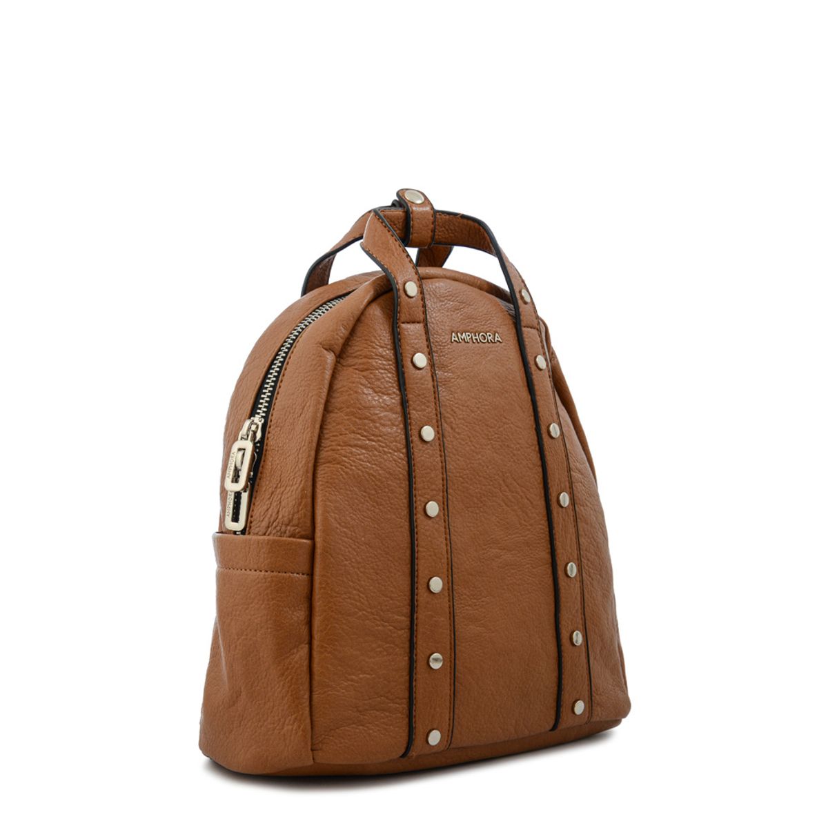 AMPHORA - Mochila marlet mediana café