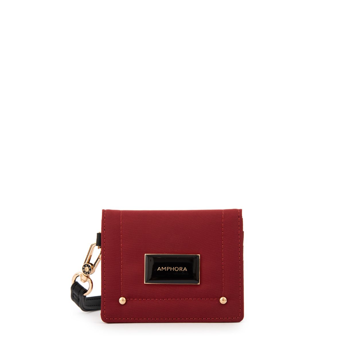 AMPHORA - Tarjetero canada pequeña rojo oscuro