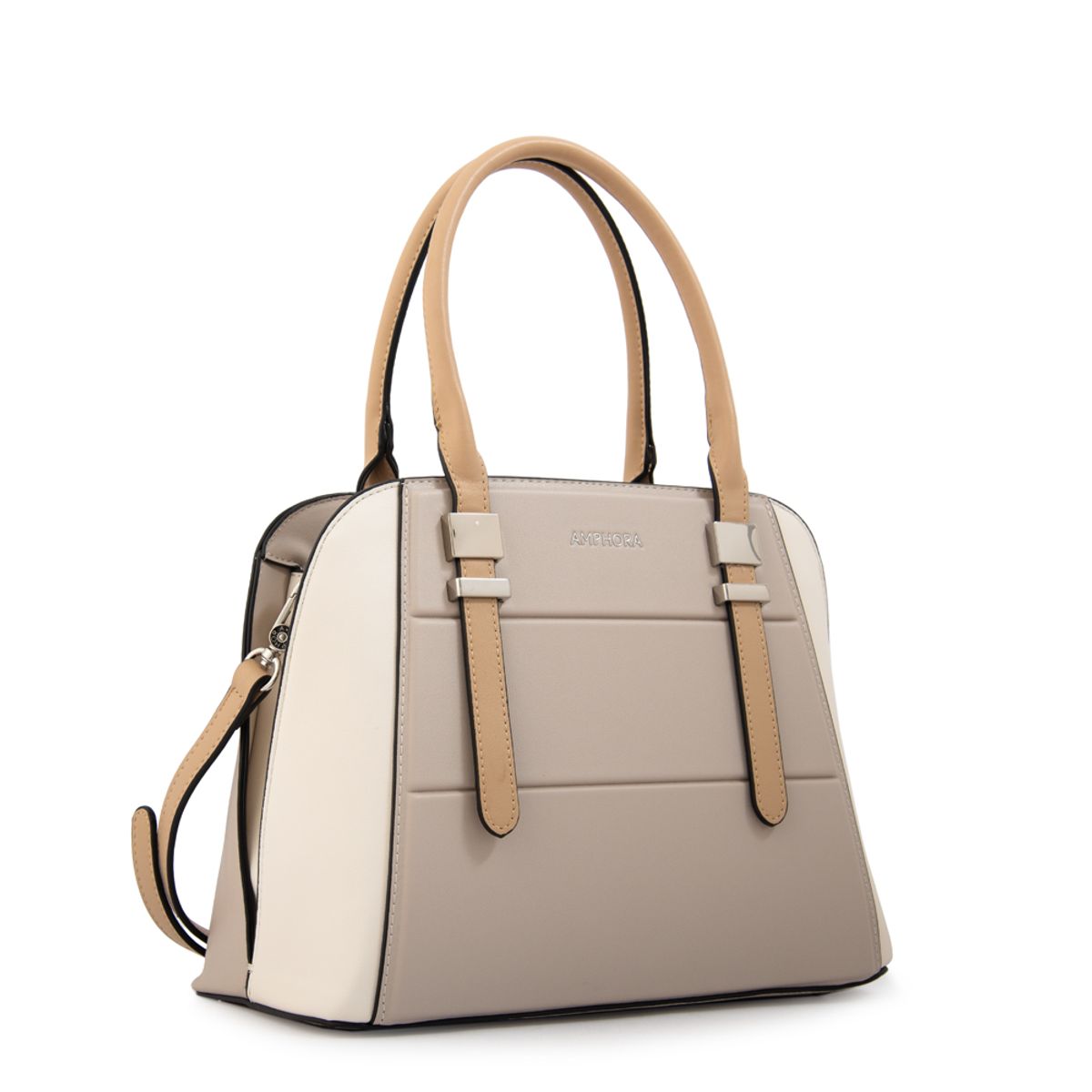 AMPHORA - Cartera tote sun mediana blanco