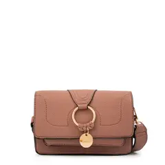 AMPHORA - Cartera bandolera con tapa marla pequeña rosa viejo