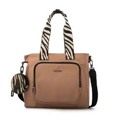 AMPHORA - Cartera tote francisca grande beige