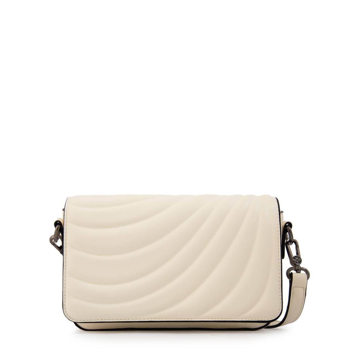 AMPHORA - Cartera bandolera con tapa ocean mediana blanco