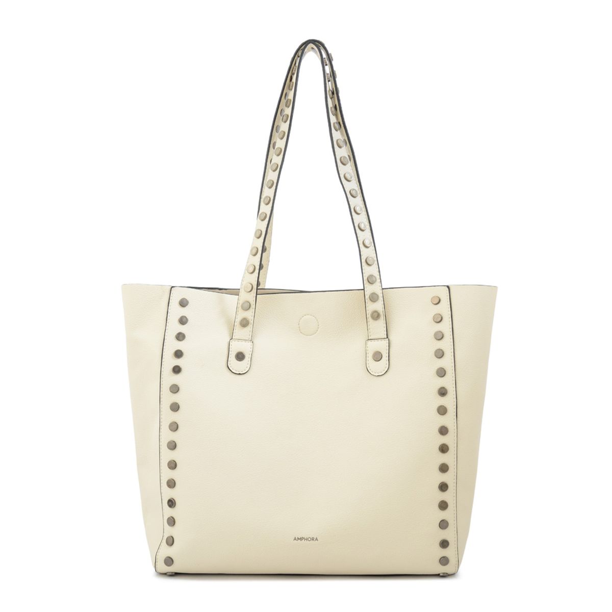 AMPHORA - Cartera tote eloisse grande blanco crudo