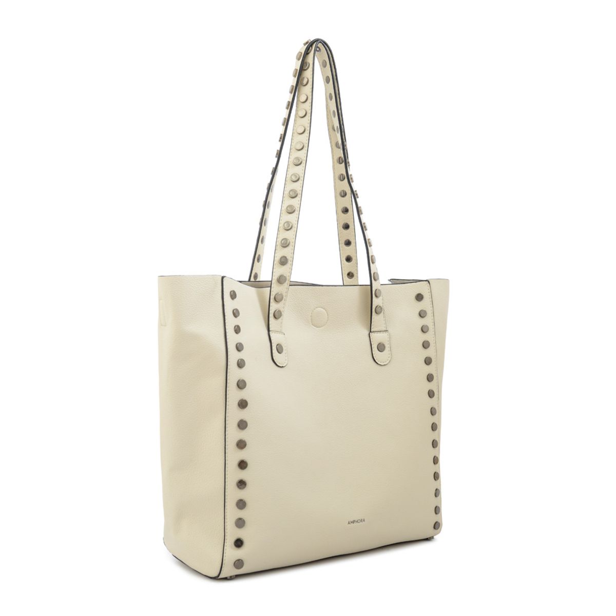 AMPHORA - Cartera tote eloisse grande blanco crudo
