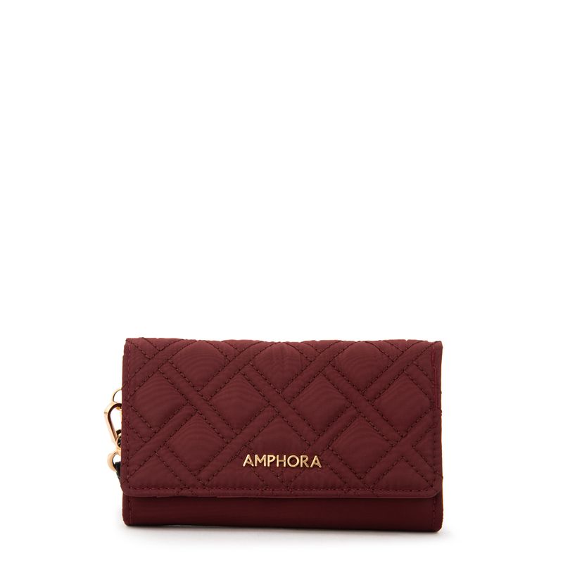 AMPHORA Billetera mediana gambia rojo oscuro