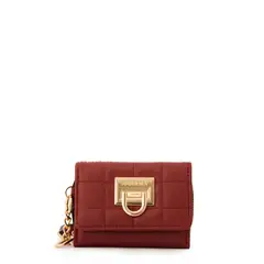 AMPHORA - Billetera grecia pequeña rojo oscuro