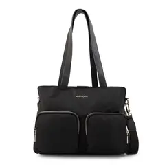 AMPHORA - Cartera tote teri mediana negro