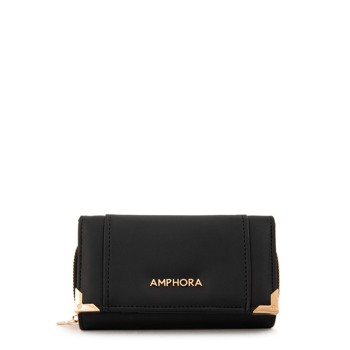 AMPHORA - Billetera corcega mediana negro