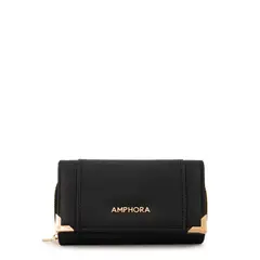 AMPHORA - Billetera mediana corcega negro
