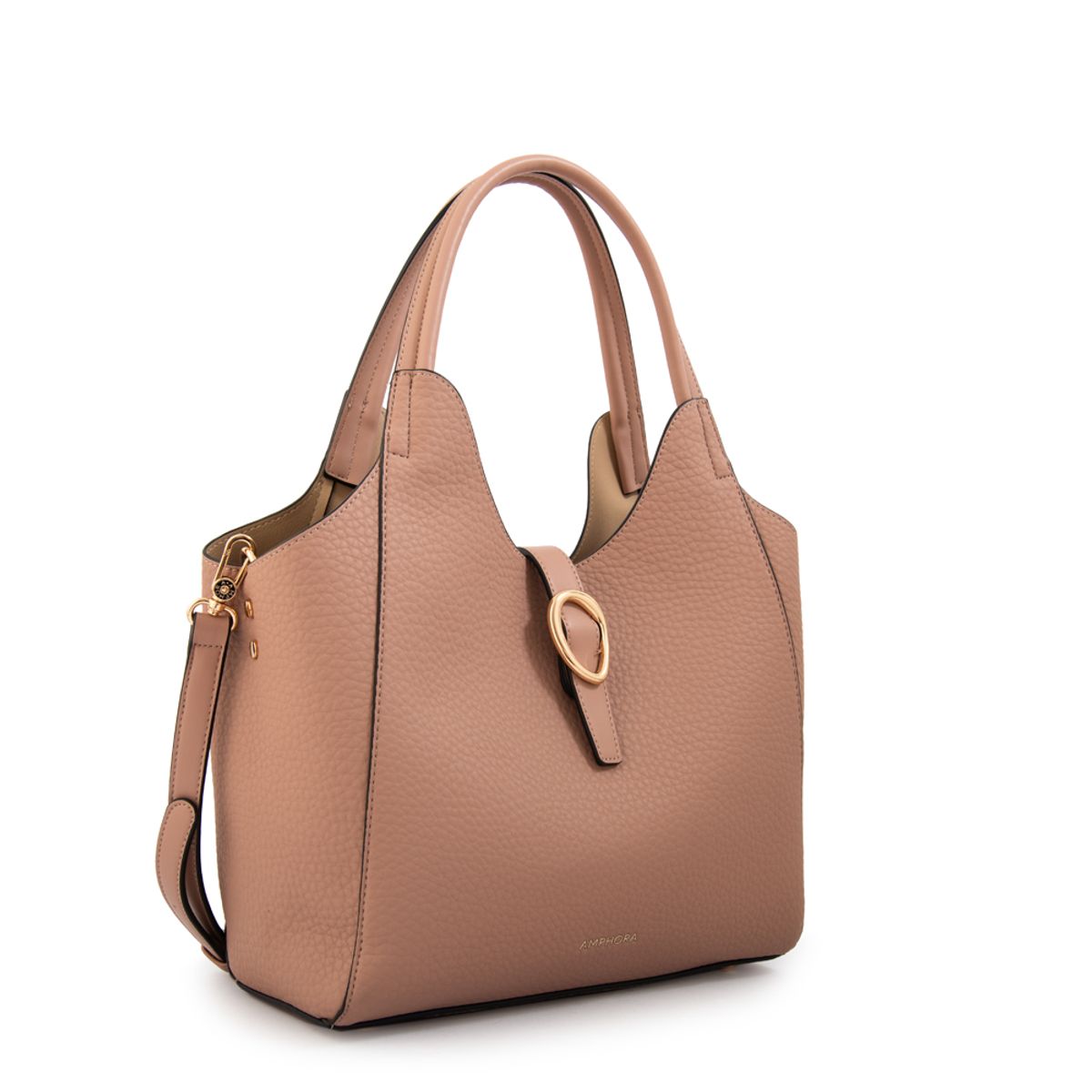 AMPHORA - Cartera tote damaris grande rosa viejo