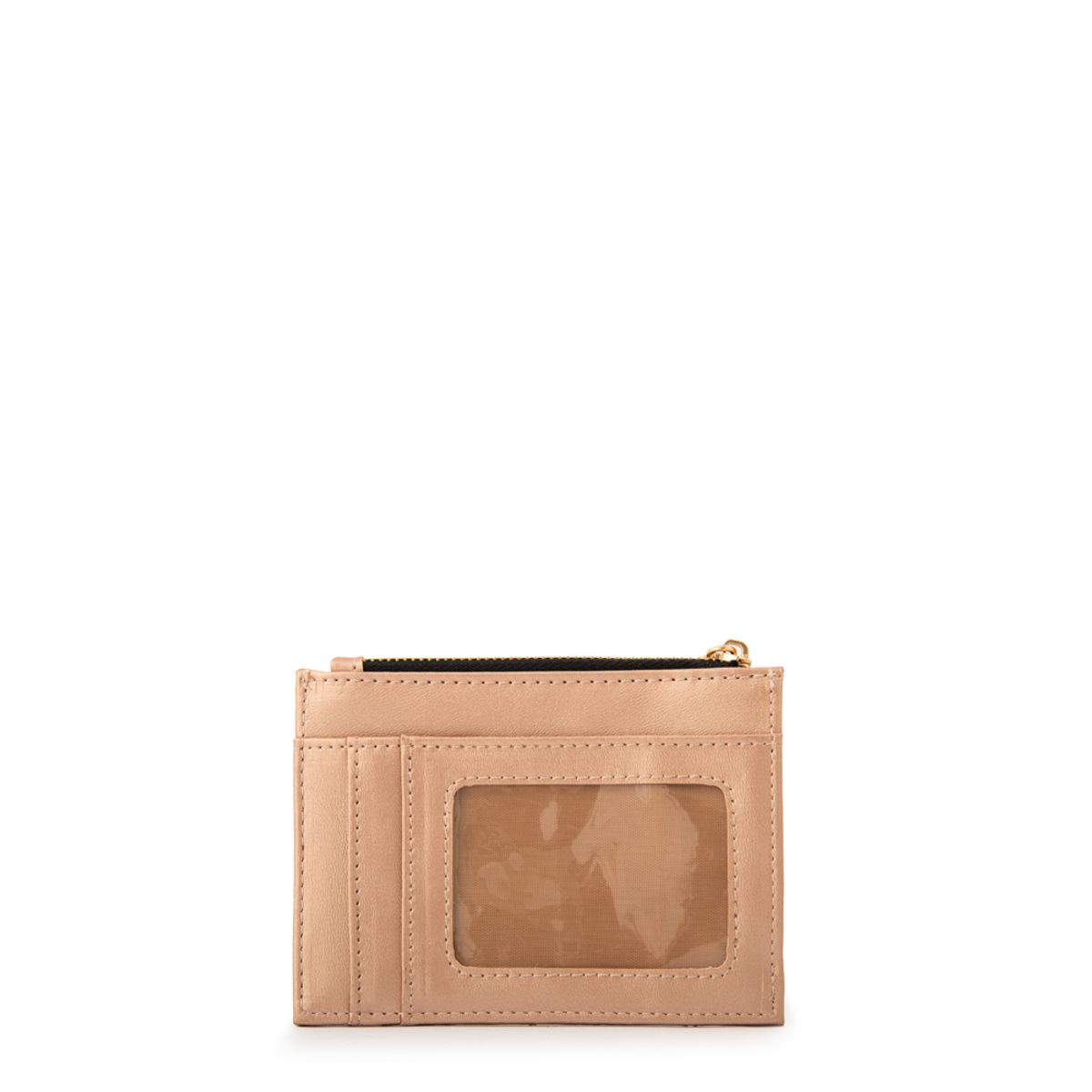 AMPHORA - Monedero tarjetero daniza pequeña rosa metalico