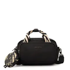 AMPHORA - Cartera bandolera francisca mediana negro