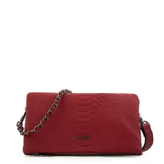 AMPHORA - Cartera bandolera con tapa alvar mediana rojo oscuro