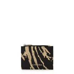 AMPHORA - Monedero tarjetero katrio pequeña negro