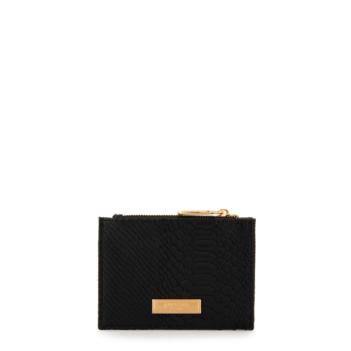 AMPHORA - Monedero rectangular luisa pequeña negro