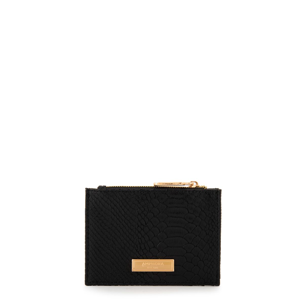 AMPHORA - Monedero rectangular luisa pequeña negro