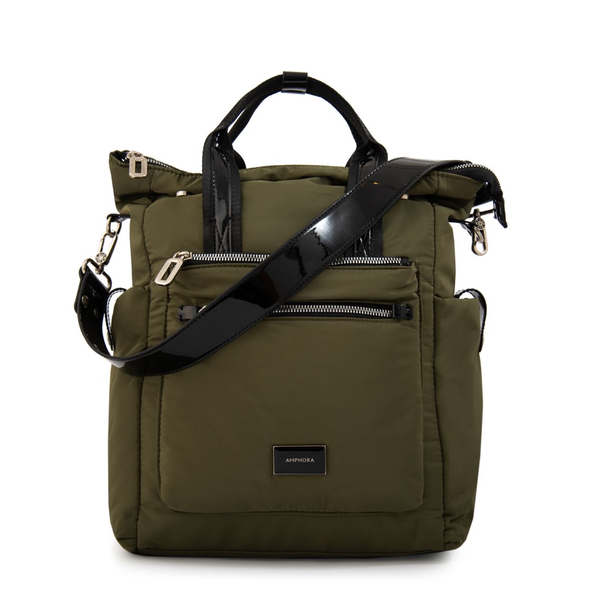 AMPHORA - Mochila porta notebook cecilia mediana verde oliva