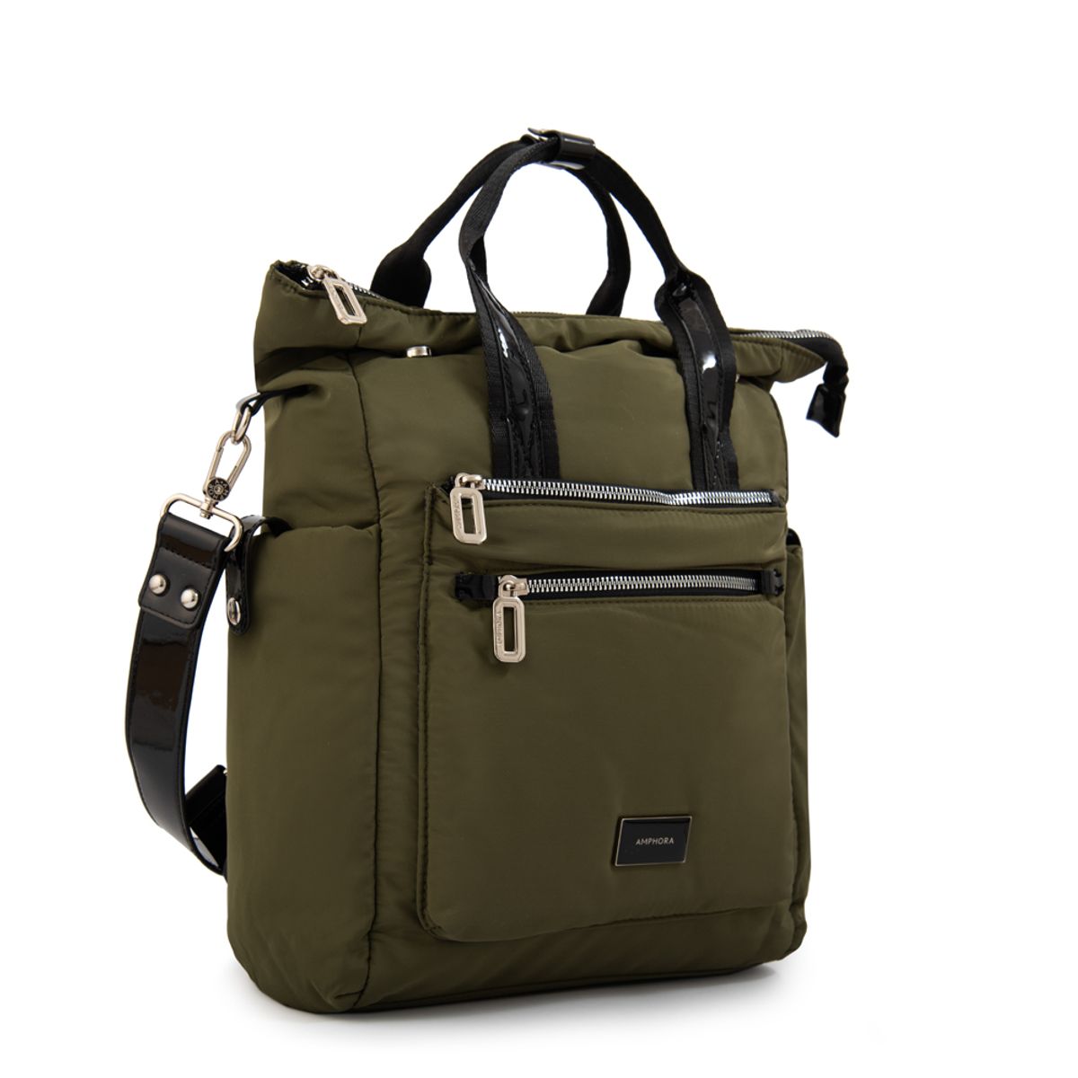AMPHORA - Mochila porta notebook cecilia mediana verde oliva