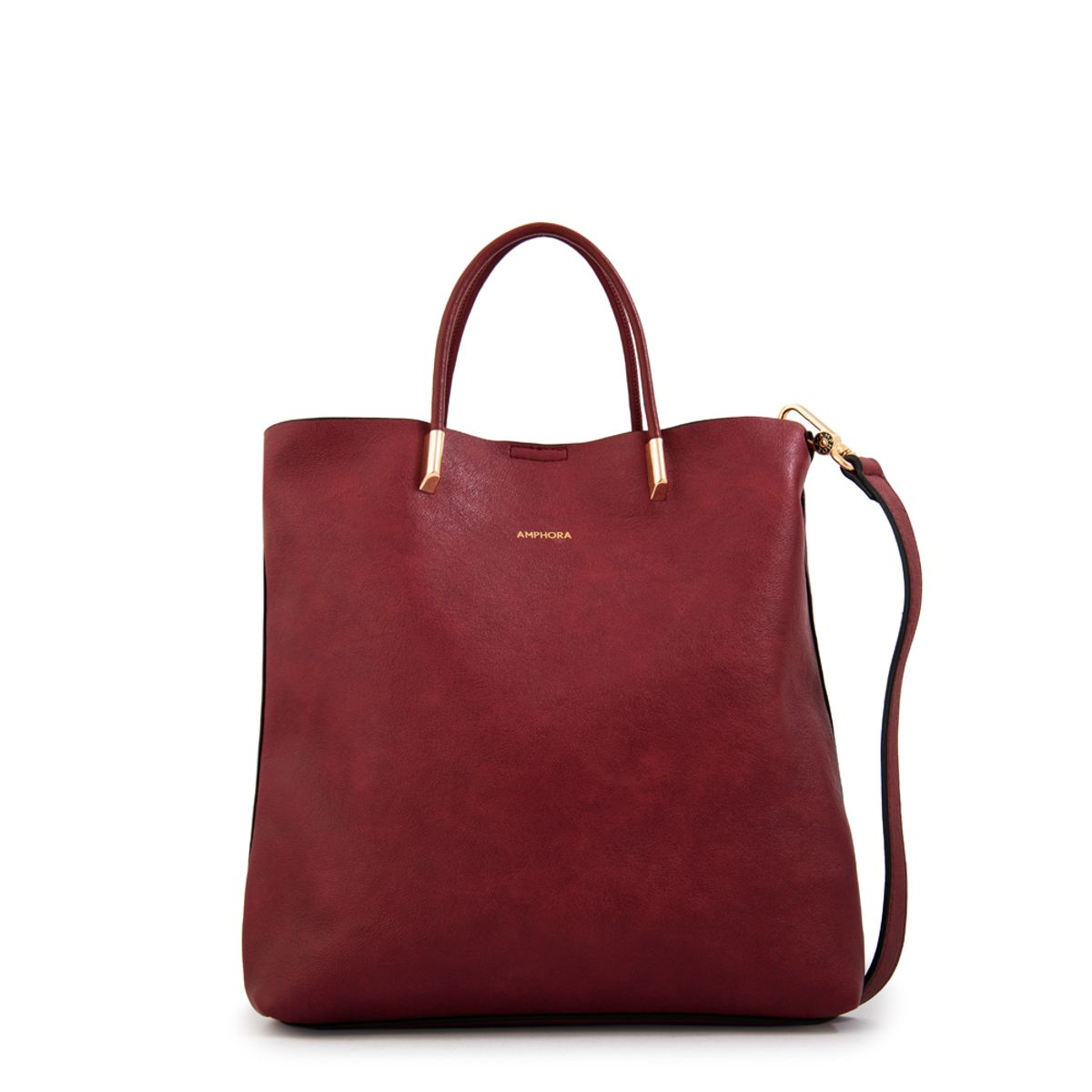 AMPHORA - Cartera bandolera valencia mediana rojo oscuro