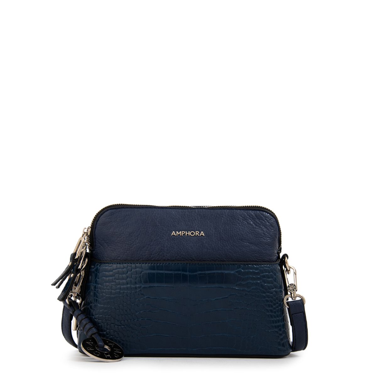 AMPHORA - Cartera bandolera genova pequeña azul oscuro