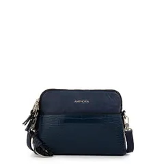 AMPHORA - Cartera Bandolera genova pequeña azul oscuro