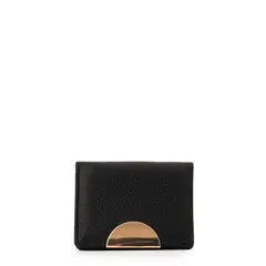 AMPHORA - Tarjetero naty pequeña negro