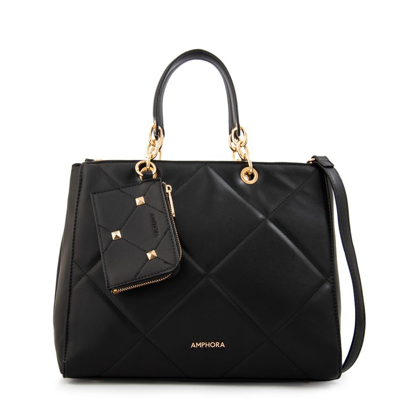 AMPHORA - Cartera Dos Asas keny pequeña negro