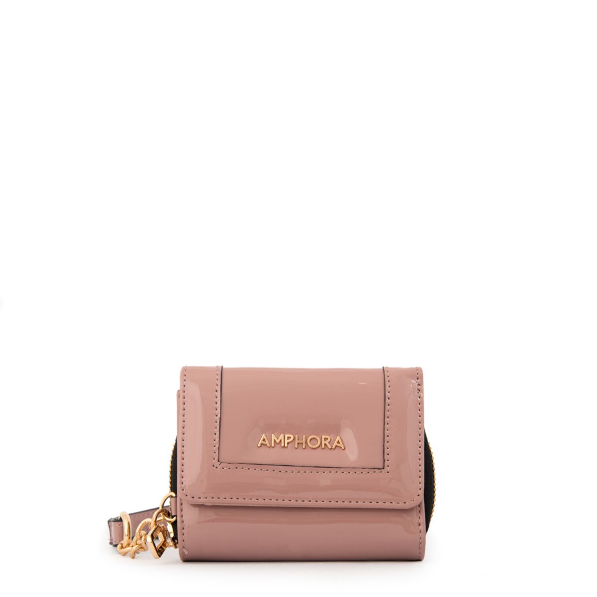 AMPHORA - Billetera cristal pequeña rosa viejo
