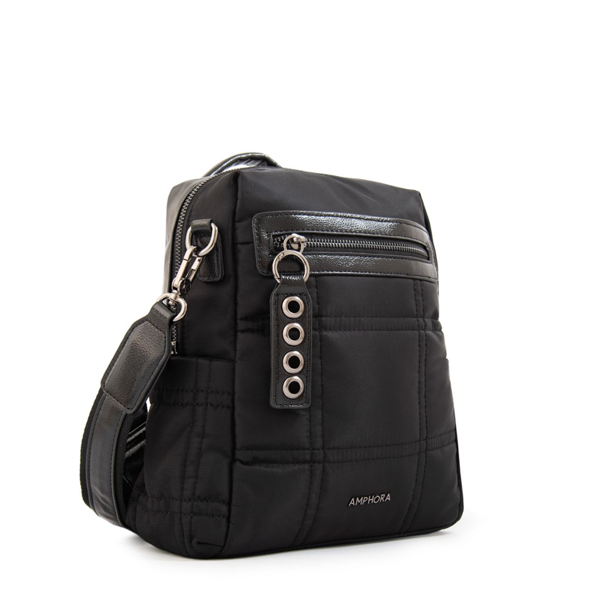 AMPHORA - Mochila jadiz mediana negro
