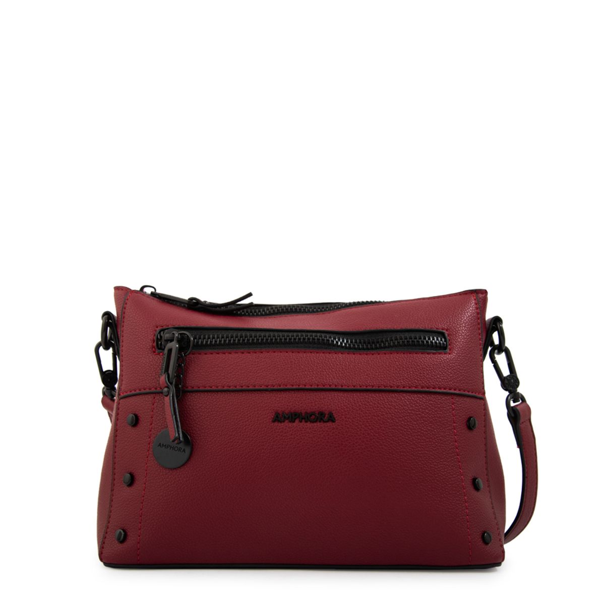 AMPHORA - Cartera bandolera jazmin grande rojo oscuro