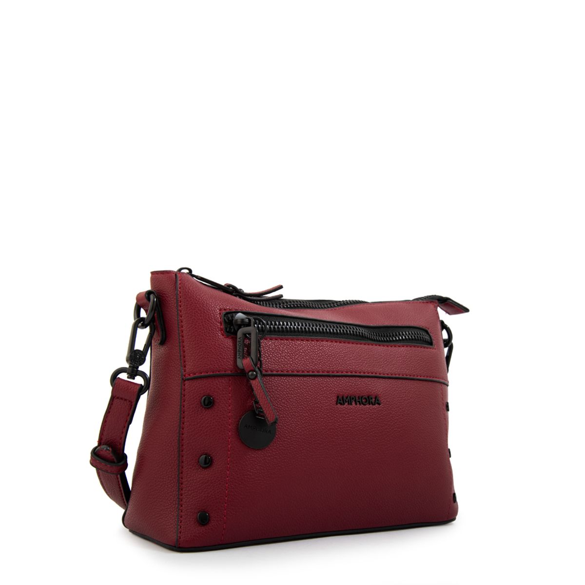 AMPHORA - Cartera bandolera jazmin grande rojo oscuro