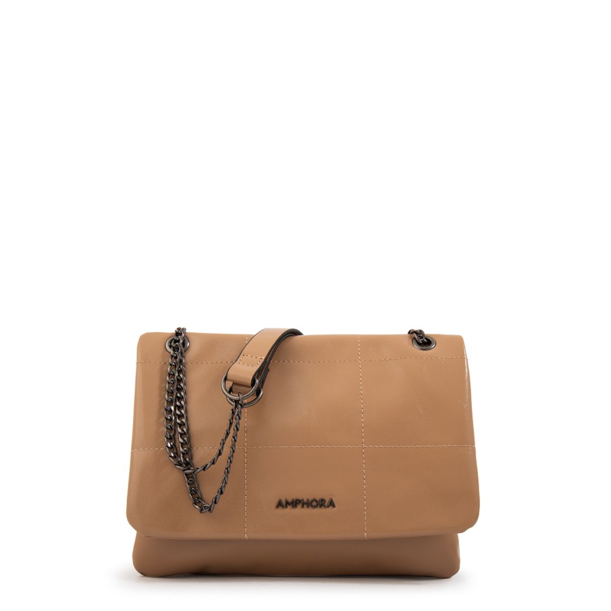 AMPHORA - Cartera bandolera romina mediana beige oscuro