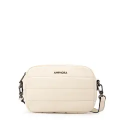 AMPHORA - Cartera bandolera maricel pequeña blanco crudo