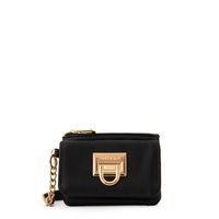 Monedero con bolsillo frontal pequeña grecia negro