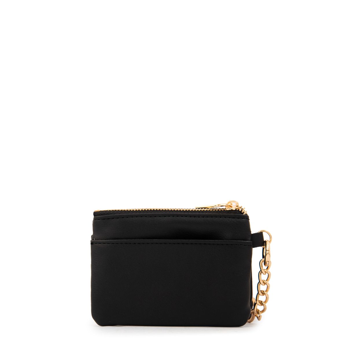 AMPHORA - Monedero con bolsillo frontal grecia pequeña negro