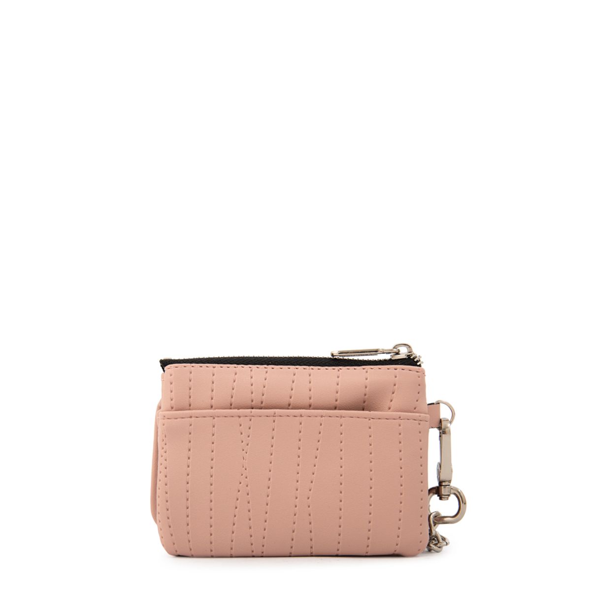 AMPHORA - Monedero con bolsillo frontal guinea pequeña rosado claro