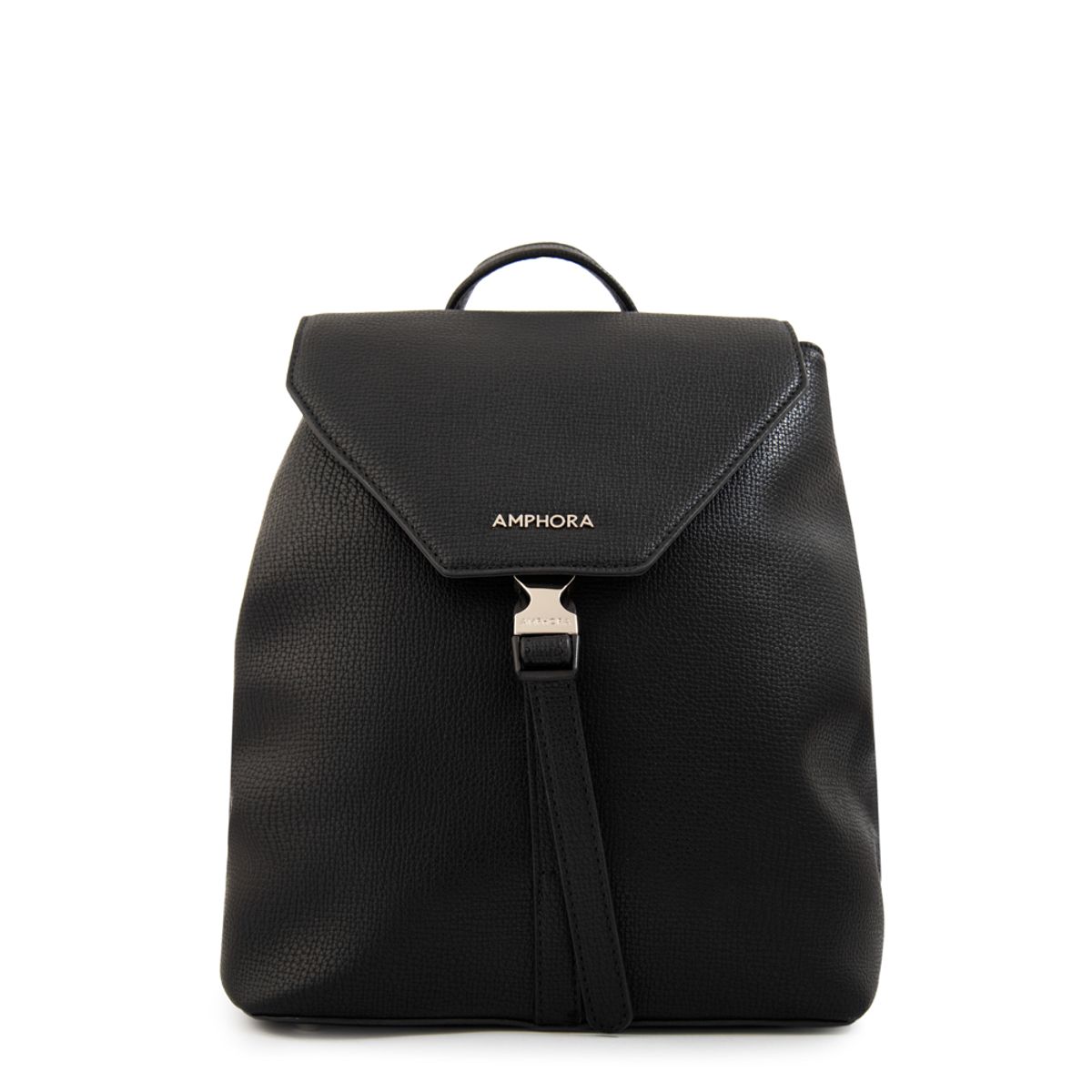 AMPHORA - Mochila con tapa dayla mediana negro