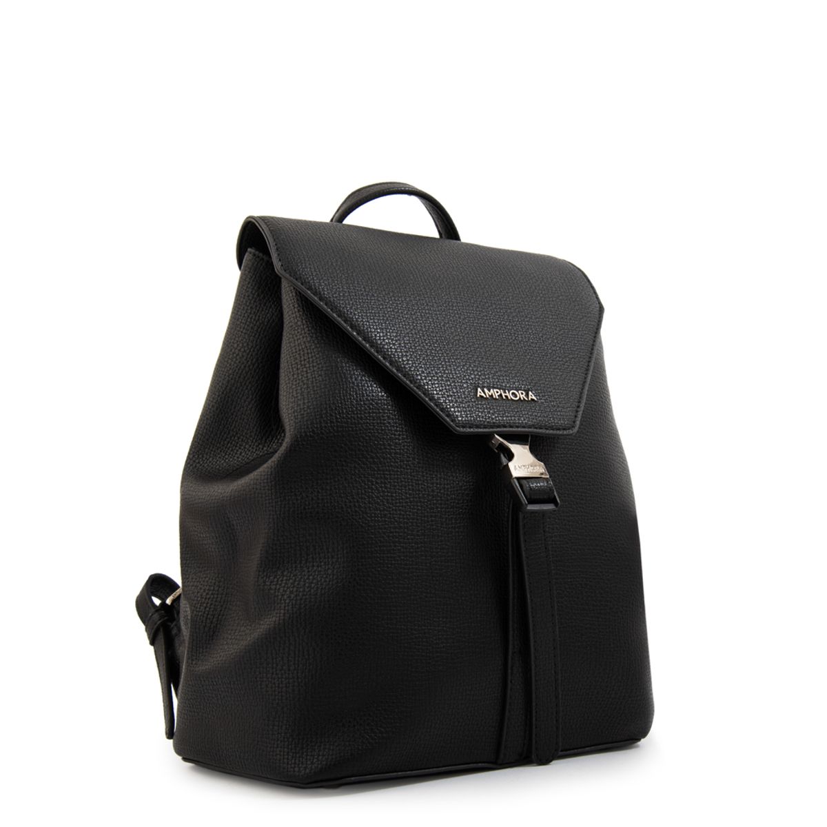AMPHORA - Mochila con tapa dayla mediana negro