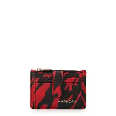 AMPHORA - Tarjetero monedero katrio pequeña rojo
