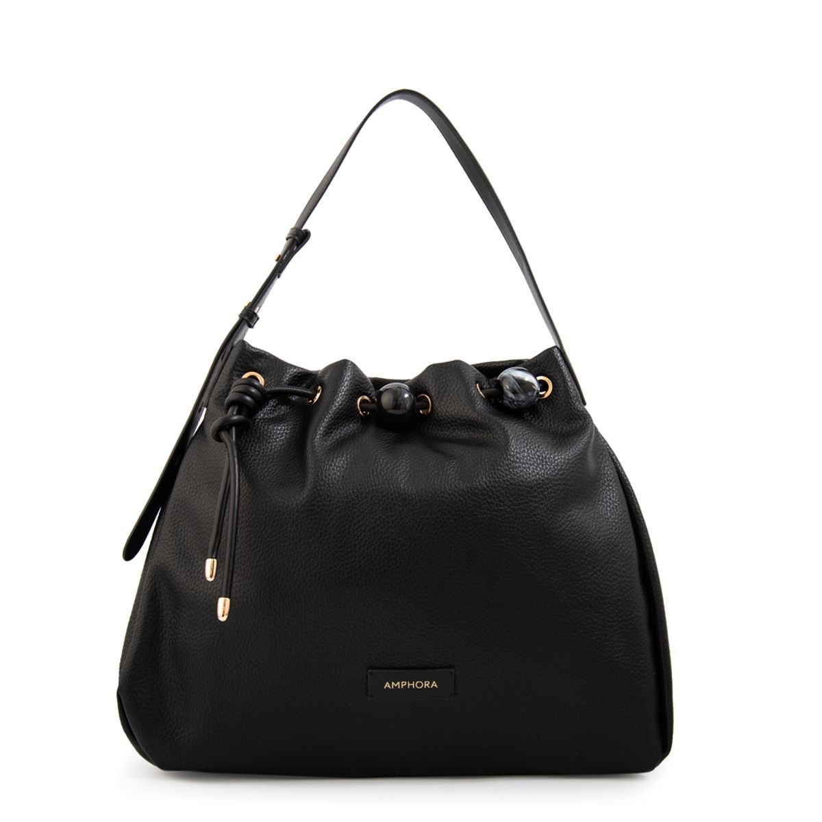 AMPHORA - Cartera corte recto cifer mediana negro