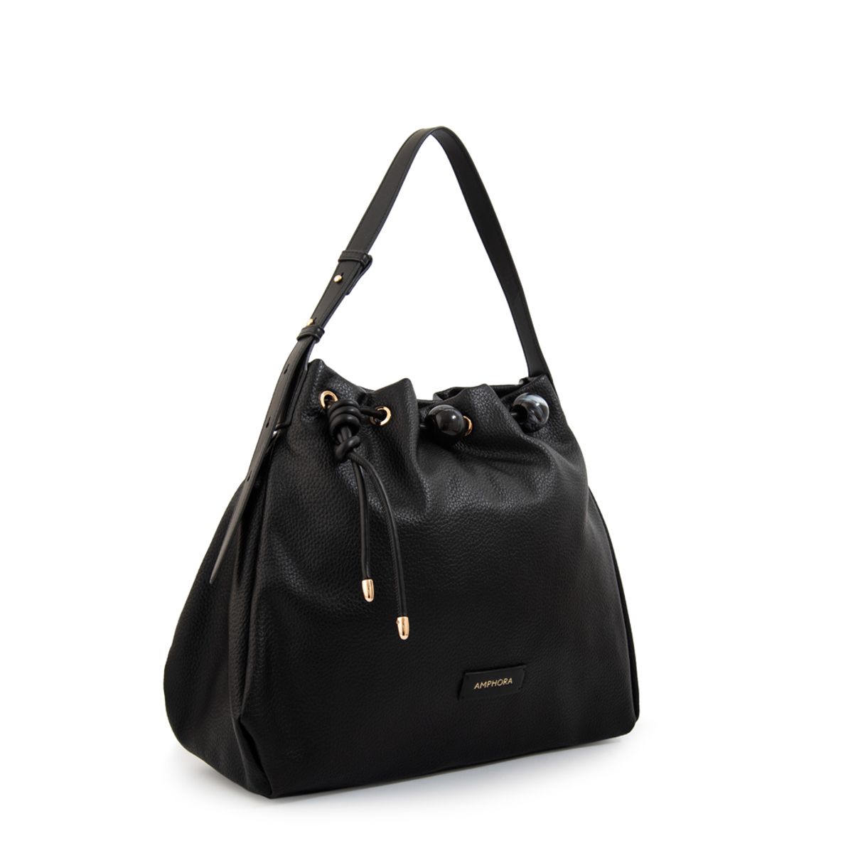 AMPHORA - Cartera corte recto cifer mediana negro